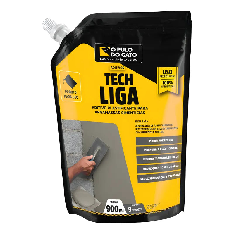 Tech Liga Líquido 900ml - Pulo Do Gato Para Argamassas